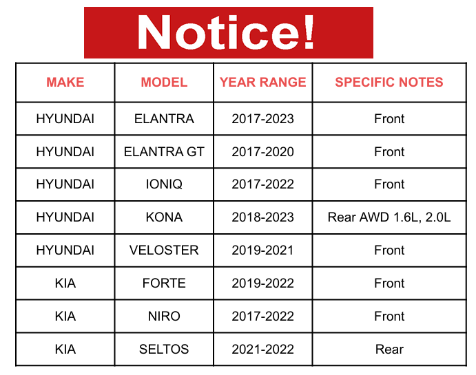 Engine Rebuild Kit 2012-2019 Hyundai, Kia 1.6L L4