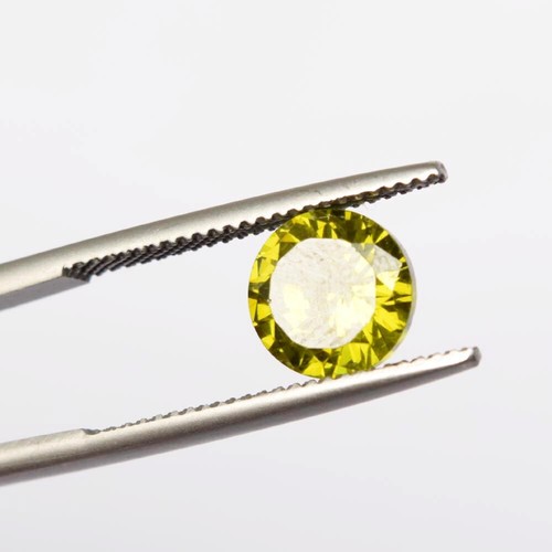 Natural Certified Green Zircon 5.00 Ct. Faceted Round Cut Loose Gemstone - Bild 2 von 3