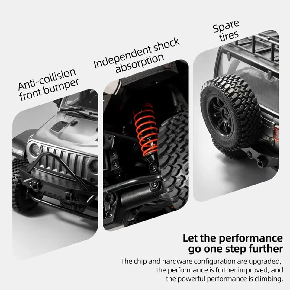 MN-128 1/12 RC Jeep Crawler 4WD RTR Off-Road Truck 2.4GHz Model Hobby Gift - Image 3 of 4