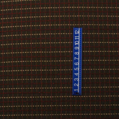 P KAUFMANN IN LINE MAURISCH ROT BRAUN GEWEBT CHENILLE STREIFEN STOFF VON YARD 56" W - Bild 3 von 5