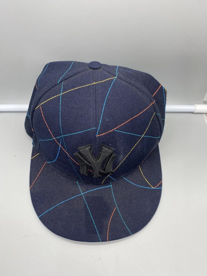 Gorra de colección New York Yankees azul/ornamento aguja americana rara talla 8 Foto 2 de 4