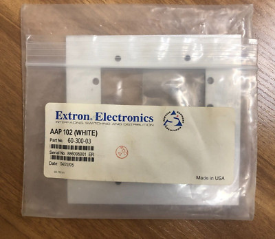EXTRON 60-300-03,  AAP 102 Two-Gang AV Connectivity Mounting Frame , White, New