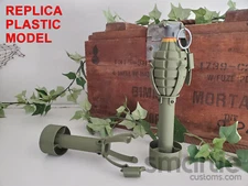 FAKE WW2 Era M1 Rifle Grenade Adapter MK2 Frag - Plastic Replica