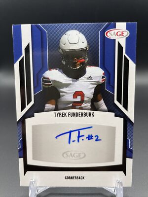 TYREK FUNDERBURK - 2024 Sage Football Autograph #A-TF2 Appalachian State