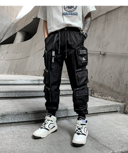 Techwear Pantalones Pantalones Pantalones Hombre Moda Punk Gótico Rave Techno EMO Cyber - Imagen 9 de 10