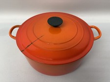 Le Creuset Auflaufform Dutch Oven rund Gusseisen G 28 orange