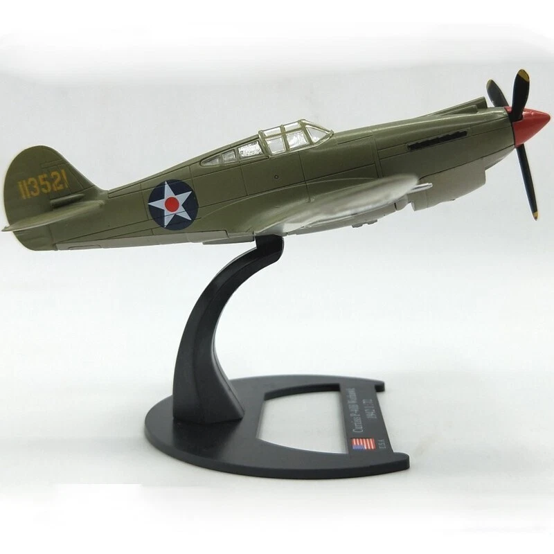 1:72 WWII USAAF Curtiss P-40 Warhawk Fighter Model Diecast Military Collection - Image 3 of 4