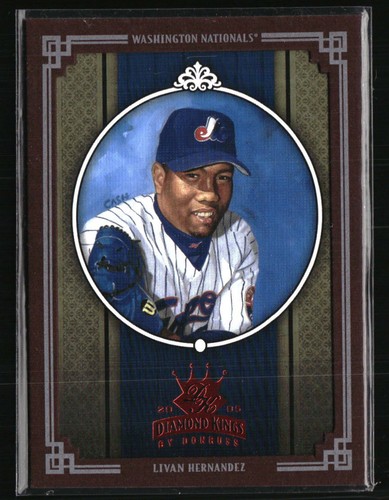 Livan Hernandez 2005 Donruss Diamond Kings #140 Baseball Card - 第 1/2 張圖片