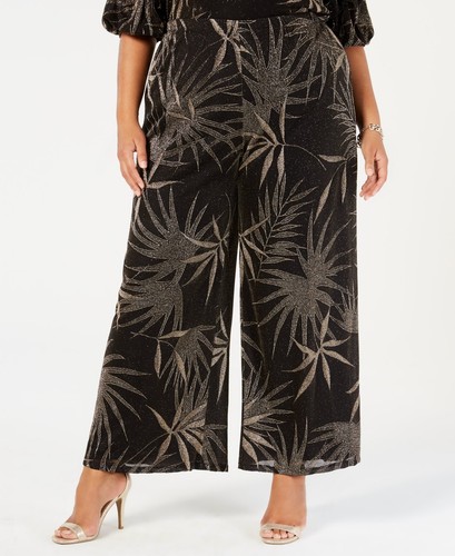 MSK Womens Plus Size Metallic Print 