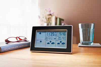 Funk-Wetterstation mit 4 Tagen Wetter LED Beleuchtet Barometische Vorhersage