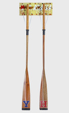 Harvard Yale Varsity Oars 25 Set/2 w/ Wall Mo...