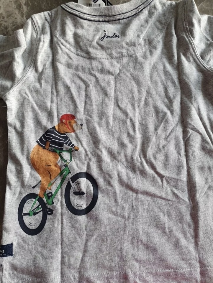 joules 4 Years grey bear long sleeved top Boys Cotton New eBay