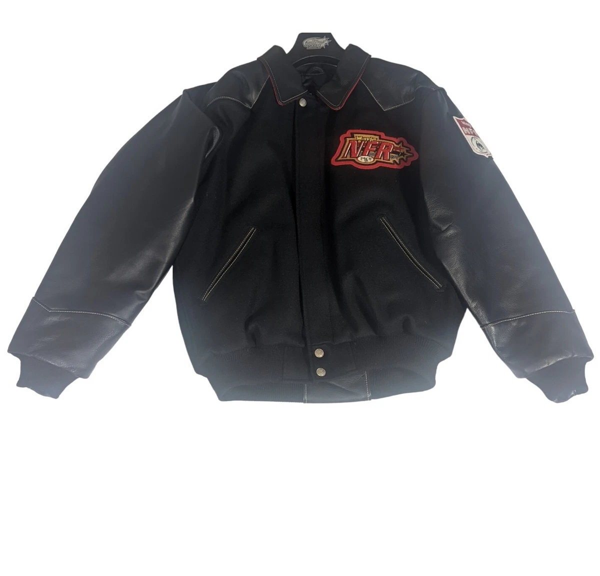 2003 NFR National Finals Rodeo Contestant Jacket Leather Wool PRCA