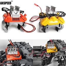 Simulation V8 hood fan radiator motor radiator For 1/10 RC Car TRX-4