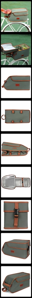 Bolsa portaequipajes trasero para bicicleta TOURBON refrigerador/caja maletero aislada viaje lona Foto 2 de 4