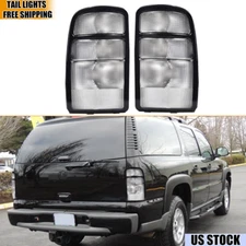 Pair Clear For 2000-2006 Chevy Suburban Tahoe GMC Yukon Tail Lights Brake Lamps