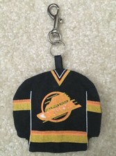 Vancouver Canucks Keychain Pouch Skate Logo Mini Jersey Early 90s Rare Vintage