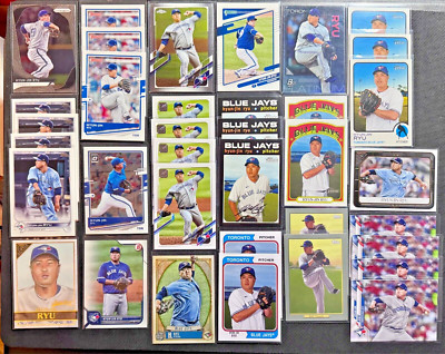 HYUN-JIN RYU ~ 36x MLB Baseball Card Lot w/INSERT [TORONTO BLUE JAYS]
