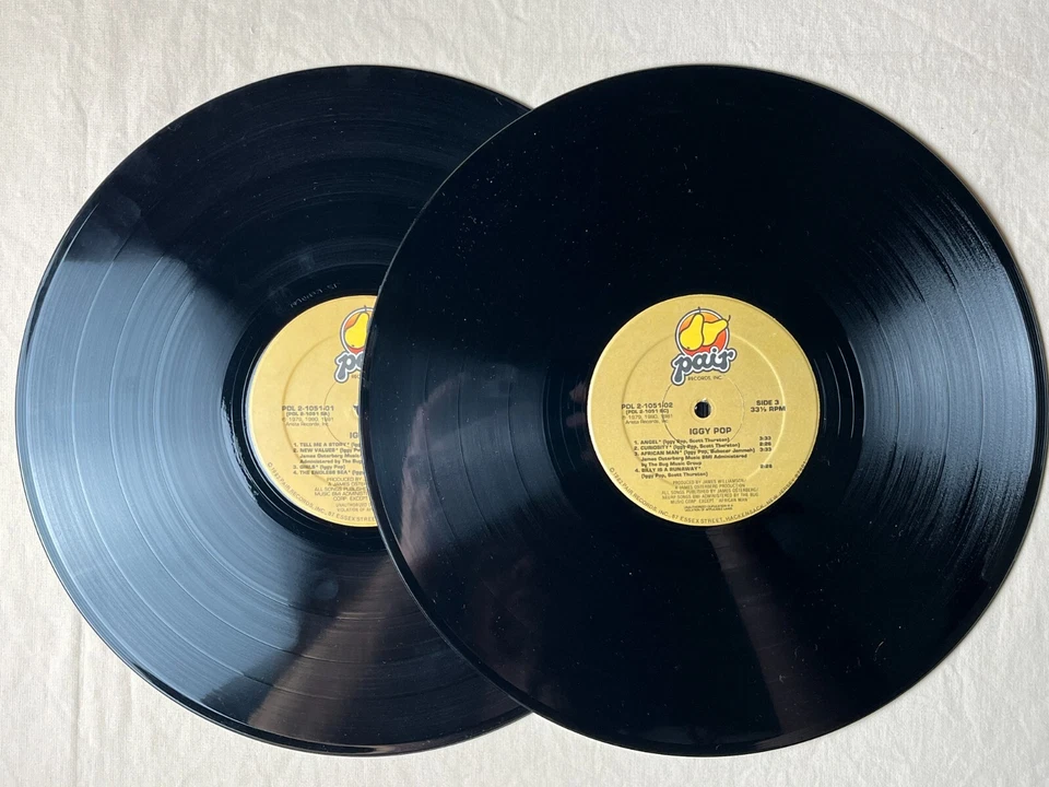 IGGY POP (Self-Titled) 1984 Vinyl 2xLP Pair Records Series ARPDL 2-1051 - VG+ - Image 3 of 4