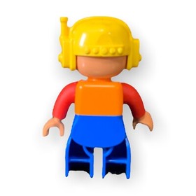Lego Duplo Male Construction Figure Orange Vest Yellow Cap Replacement 10812