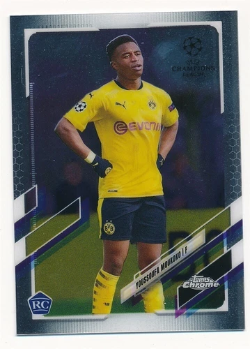 YOUSSOUFA MOUKOKO 2021 TOPPS CHROME #55 BVB RC ROOKIE SOCCER MINT A