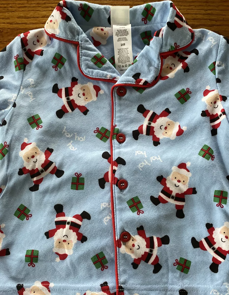 Christmas Pajamas Santa Claus Ho Ho Ho Kids 2 Pc 24 Mos Little Me