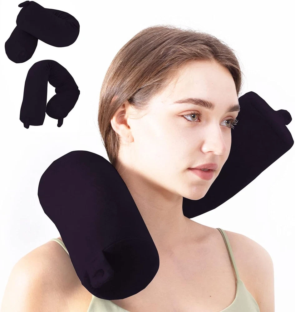 Travel Pillow-Twist Memory Foam Neck Waist Leg Support For Airplane Buses Trains