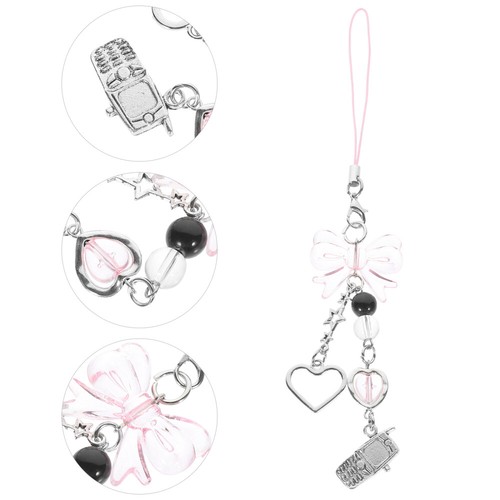 Cute Phone Strap Heart Shape Phone Case Charm Bowknot Phone Chain And Charm - 第 4/12 張圖片