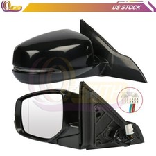 Power Heated Mirrors For 2013-2016 Honda Accord Signal Light Black Lhrh Side