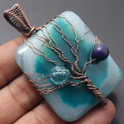 H2722 Slice Wire Wrapped Tree Of Life GIGANTIC Pendant 3