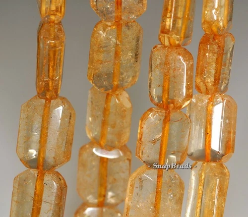 PIETRA PREZIOSA QUARZO CITRINO 18X13 MM PEPITA SFACCETTATA PERLINE SFUSE 7 pollici - Foto 3 di 3