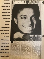 Michael Jackson, Full Page Vintage Clipping, a