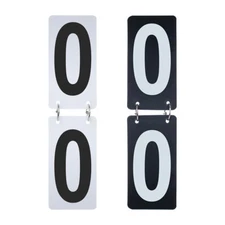 2 Sets Tennis Score Keeper Visible 0-9 Double Sides Flip Scoreboard Numbers