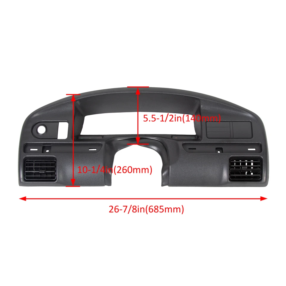 FOR 92 93 94-97 Ford Bronco F150 F250 Instrument Cluster Dash Panel Bezel Cover Foto 2 de 4