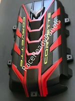 2020 CORVETTE C8 ENGINE COVER CARBON FLASH TORCH RED CARBON FIBER RAILS OEM (For: More than one vehicle)