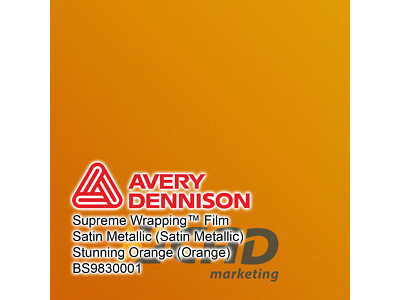 1 m (77,45 / m) Avery Supreme Car Wrapping Folie | Orange satin metallic