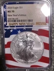 2020 - Silver American Eagle - NGC MS 70 - New York Releases On New Years Day