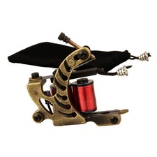 Iron Frame Tattoo Machine 10 Wrap Copper Wire 1.25inch Coils For Liner Shader