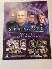 Rittenhouse Archives Stargate SG-1 Season 7 Sell Sheet 8 1/2 X 11 Mini Poster