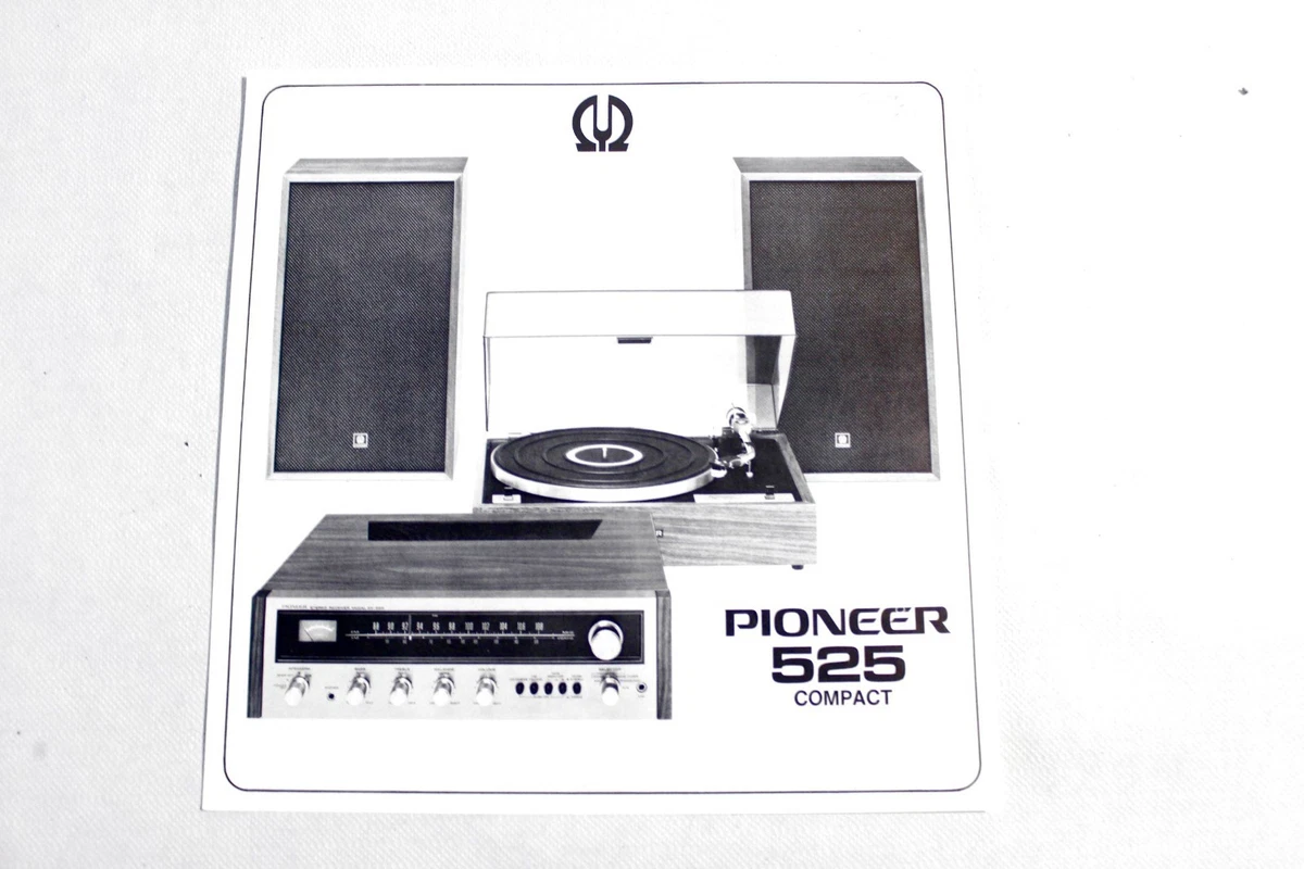 Originale Werbung / Datenblatt: Receiver PIONEER 525 COMPACT von 1972