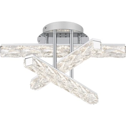 Quoizel PCCME1718 Comet 18"W LED Semi-flush Ceiling Fixture - Chrome - Picture 8 of 8