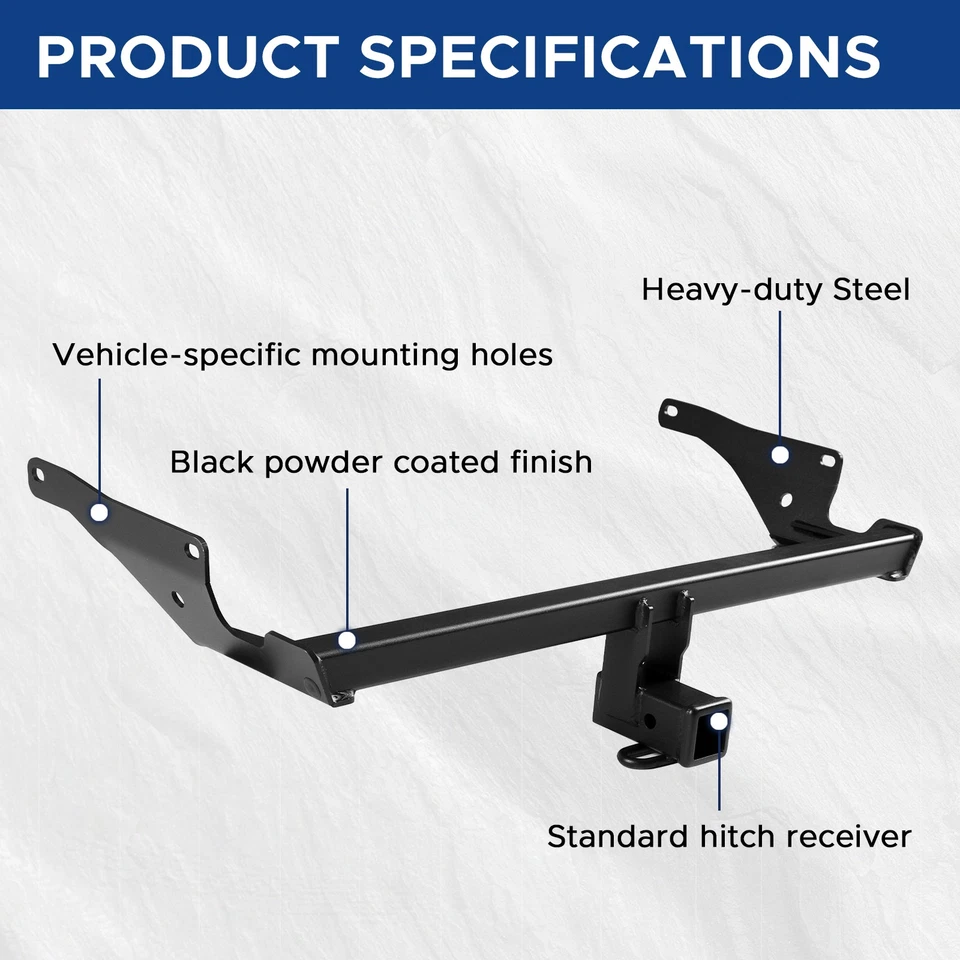 Towing Hitch Receivers Black fits Mazda CX5 CX-5 2013-2016 Class 3 with 2 inch - Image 3 of 4