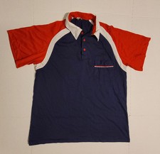 Vintage Hilton Athletic Apparel Bowling Polo Shirt Chainstitched Made in USA L
