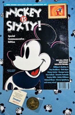 Mickey Mouse Sixty Years Birthday 60th Coin and BONUS Mickey is Sixty Magazine