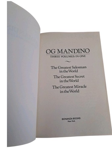 OG Mandino Three Volumes in One Hardcover The Greatest Salesman Secret Miracle - Imagen 3 de 13
