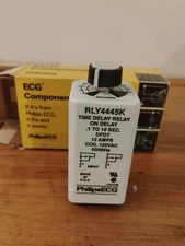 PhillipsECG RLY4445K DPDT Relay Adj Time Delay On Operate  120VAC Coil 