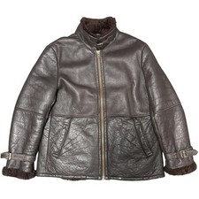 WIND ARMOR NICHIWA B-3 Leather Jacket Brown 3L Size