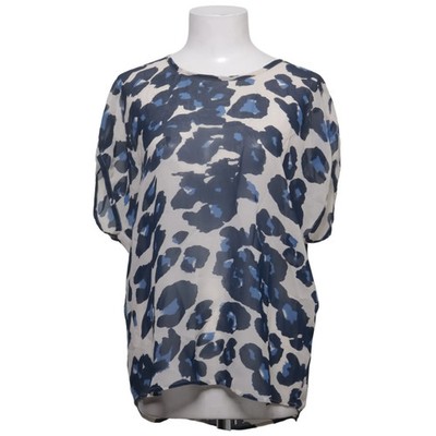 Custommade, Top, Größe: 40, Blau/Weiß, Seide, Leopard, Damen #OrI