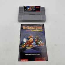 The Magical Quest Starring Mickey Mouse (Super Nintendo SNES) With Manual Mint