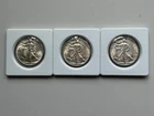 1946- P-D & S  Walking Liberty Half Dollars--Beautiful AU Coins